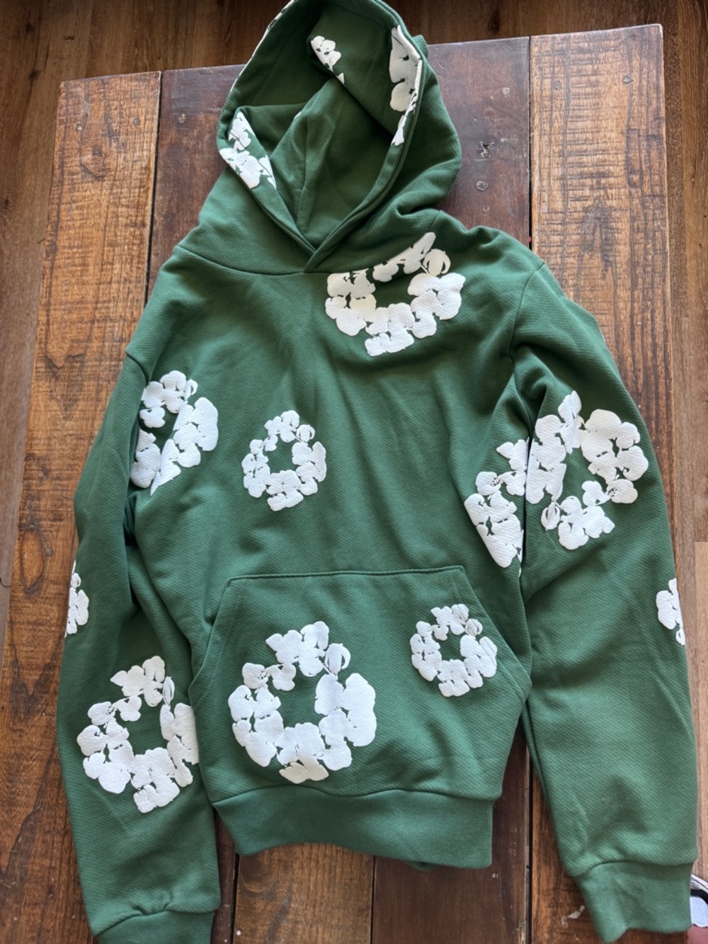 Men's Green Floral Ring Hoodie Sweatshirt